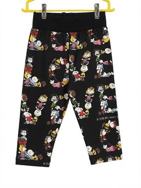Iceberg Black Peanuts Cartoon Print Kids Pajama Pants